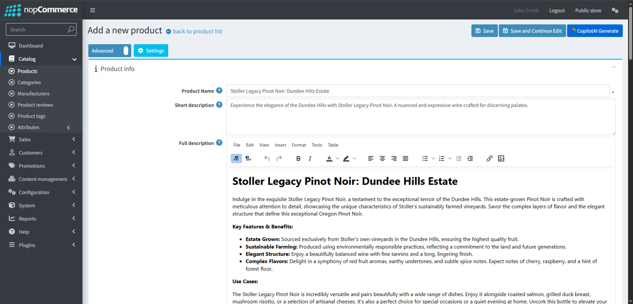 GitHub Copilot AI Content Generator Plugin for nopCommerce ...
